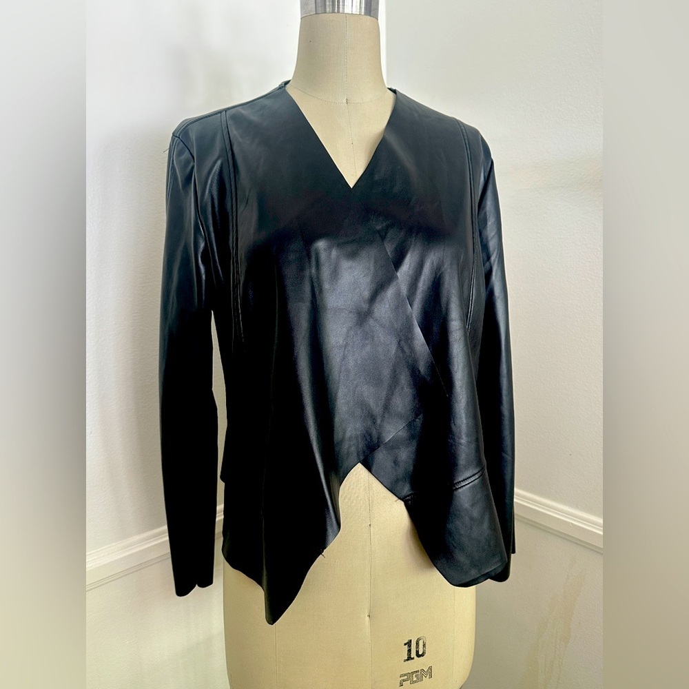 Elegant Black Joan vass vegan leather Women's Jacket